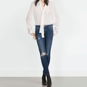 Zara Distressed Skinny Jeans